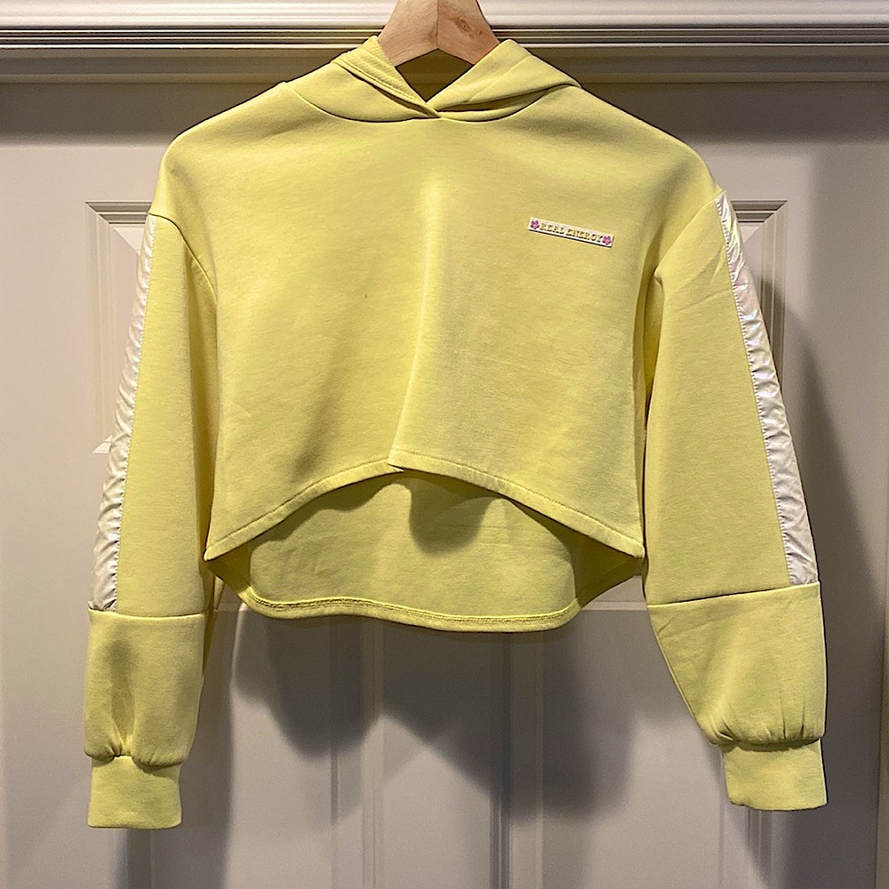 Zara Kids Hooded Crop Too with metallic details on sleeves 11-12